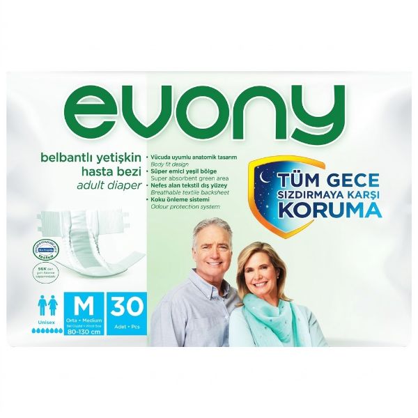 Evony Belbantlı Hasta Bezi Medium 30'lu